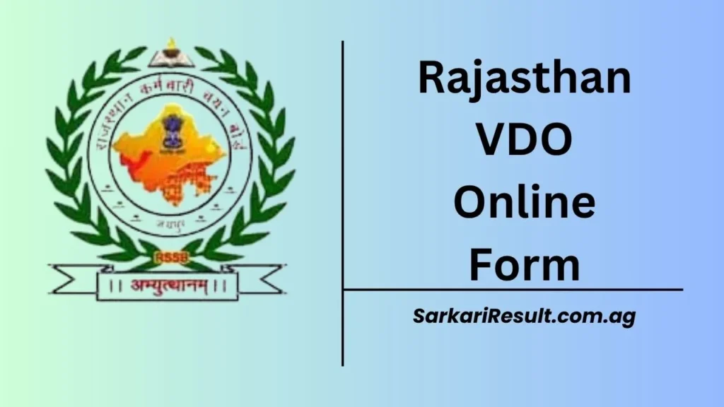 RSSB VDO Recruitment 2025, Rajasthan Gram Vikash Adhikari Online Form Direct Link is shared here for the aspirants to submit the application
